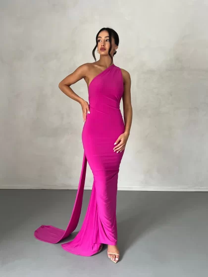 MELANI Constantina Gown - Berry (HIRE) - Image 4