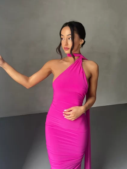 MELANI Constantina Gown - Berry (HIRE) - Image 13