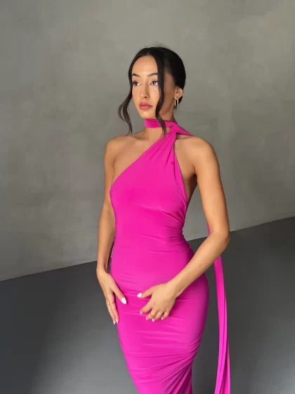 MELANI Constantina Gown - Berry (HIRE) - Image 11