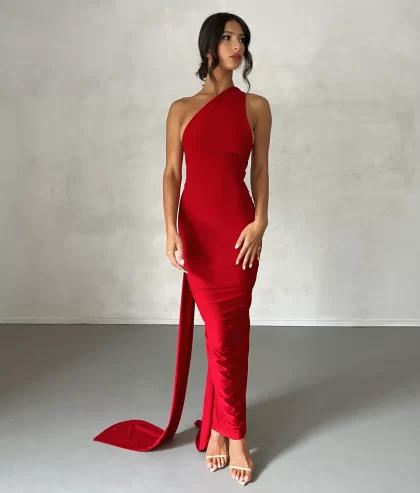 MELANI Constantina Gown - Red (HIRE)
