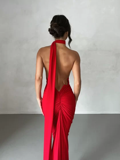 MELANI Constantina Gown - Red (HIRE) - Image 9