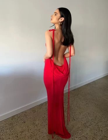 MELANI Cristina Gown - Red (HIRE)