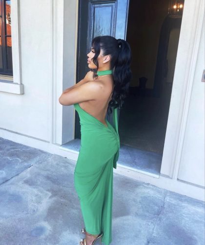 MELANI Leoni Dress - Green (HIRE) - Image 11