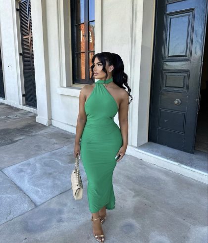 MELANI Leoni Dress - Green (HIRE) - Image 10