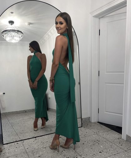 MELANI Leoni Dress - Green (HIRE) - Image 8