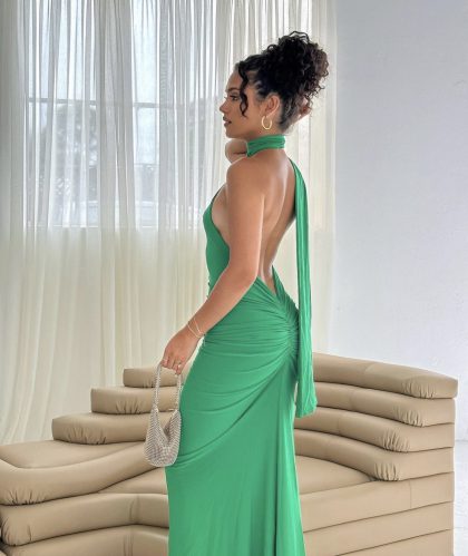 MELANI Leoni Dress - Green (HIRE) - Image 6