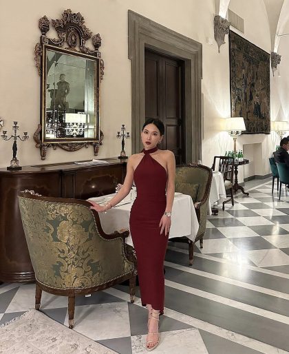 MELANI Leoni Dress - Wine (HIRE) - Image 10