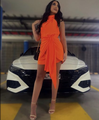 SHEIKE Eternal Flame Dress - Orange (HIRE) - Image 6