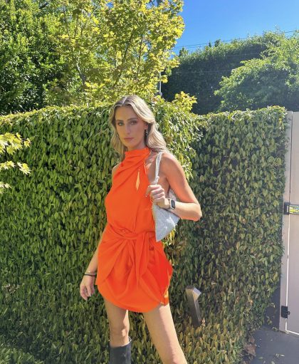 SHEIKE Eternal Flame Dress - Orange (HIRE) - Image 5