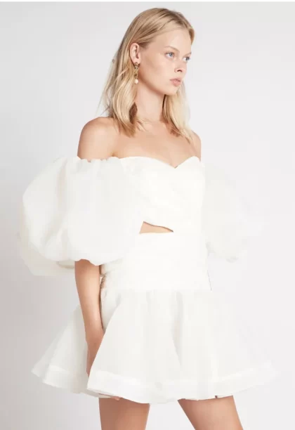AJE Myriad Cut Out Mini Dress - Ivory (HIRE) - Image 11