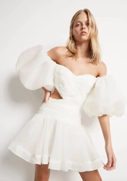 AJE Myriad Cut Out Mini Dress - Ivory (HIRE) - Image 9