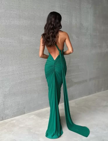 MELANI Constantina Gown - Emerald (HIRE)