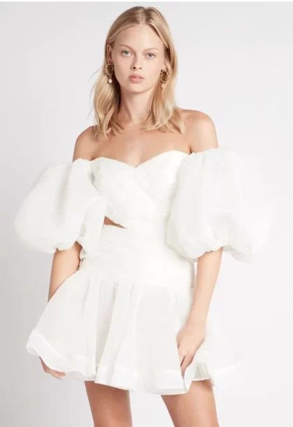 AJE Myriad Cut Out Mini Dress - Ivory (HIRE) - Image 10