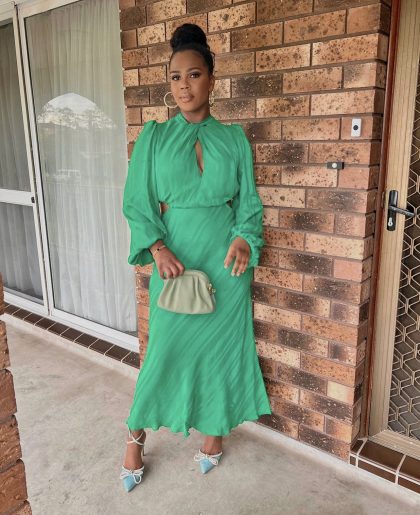 SHEIKE Brazen Maxi Dress - Emerald (HIRE) - Image 7