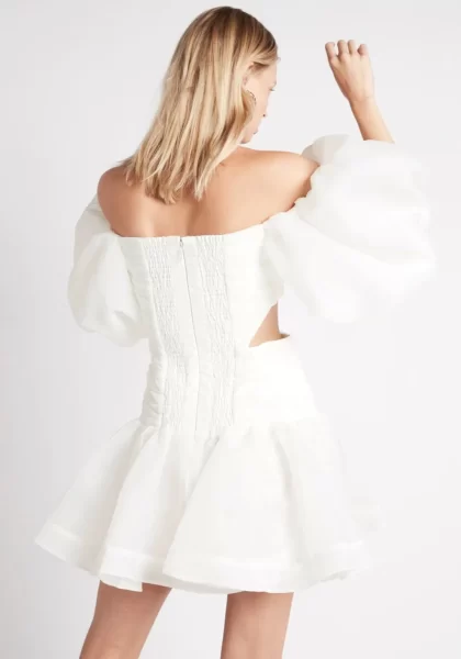 AJE Myriad Cut Out Mini Dress - Ivory (HIRE) - Image 8