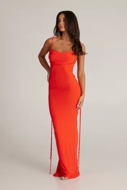 MELANI Jiani Gown - Tangerine - Image 3