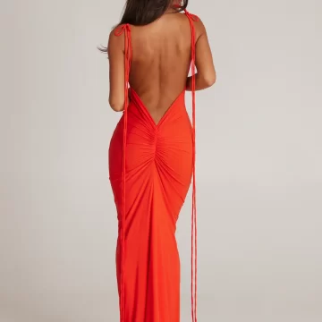 MELANI Jiani Gown - Tangerine