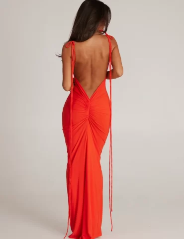 MELANI Jiani Gown - Tangerine