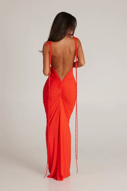 MELANI Jiani Gown - Tangerine