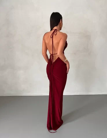 MELANI Jiani Gown - Wine (HIRE)