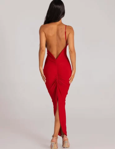 MELANI Lydia Dress - Red (HIRE)