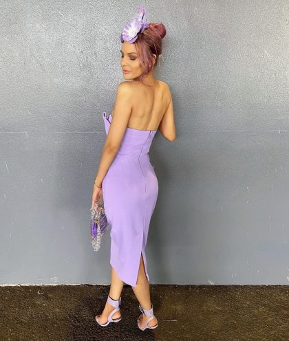 SHEIKE Origami Dress - Lilac (HIRE) - Image 4