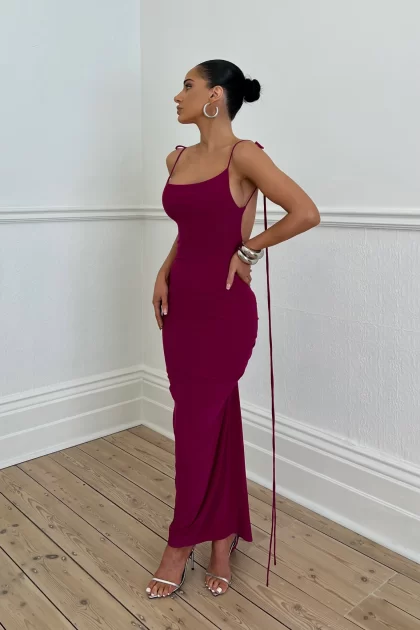 MELANI Azari Dress - Deep Berry - Image 3