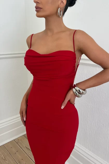MELANI Celina Dress - Red (HIRE) - Image 3