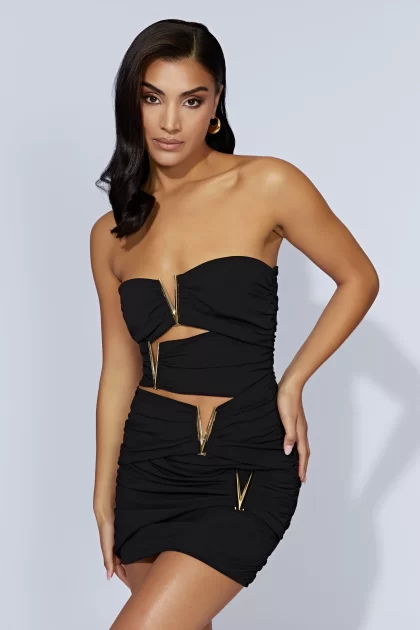 MESHKI Victorie Mini Dress - Black (HIRE) - Image 4