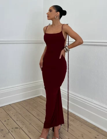 MELANI Azari Dress - Wine