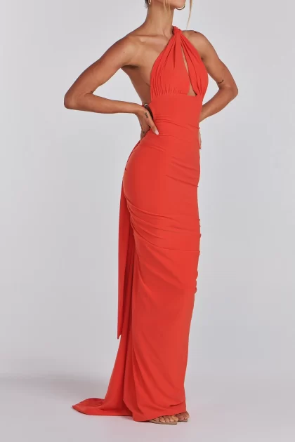 MELANI Izabella Multi Way Gown - Tangerine (HIRE) - Image 10