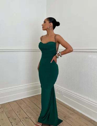 MELANI Celina Dress - Emerald (HIRE)