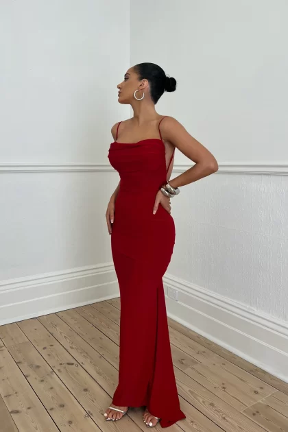 MELANI Celina Dress - Red (HIRE) - Image 2