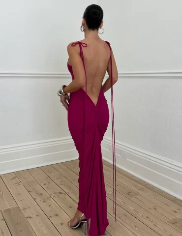 Azari Dress - Deep Berry