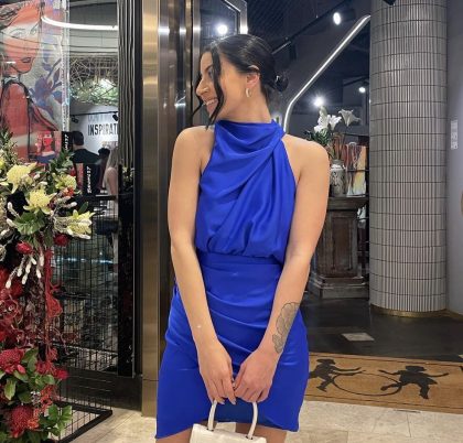 SHEIKE Heart Breaker Dress - Cobalt (HIRE)