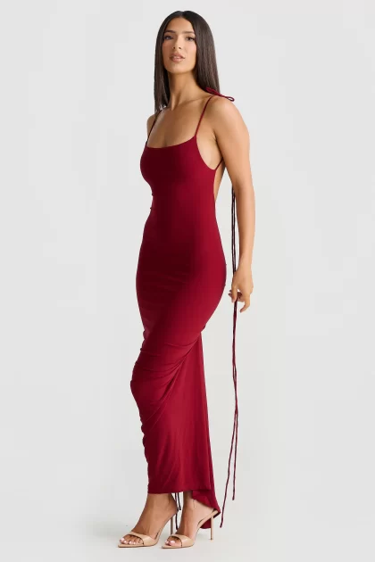MELANI Azari Dress - Wine - Image 5
