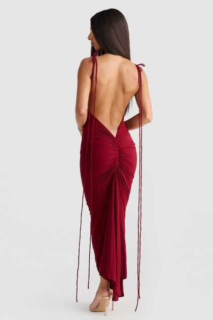MELANI Azari Dress - Wine - Image 4