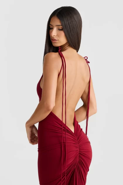 MELANI Azari Dress - Wine - Image 3