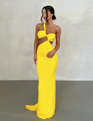 Sari Gown - Yellow