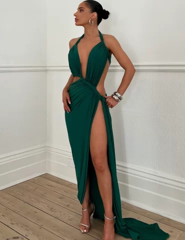MELANI Kailani Gown - Emerald (HIRE)
