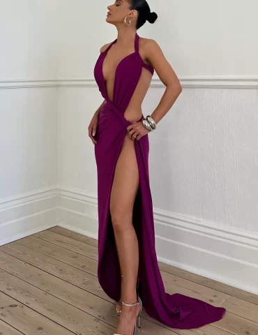 MELANI Kailani Gown - Purple (HIRE)