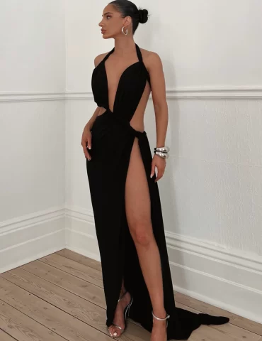 MELANI Kailani Gown - Black (HIRE)