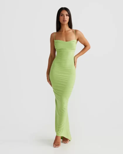 MELANI Celina Dress - Lime - Image 2