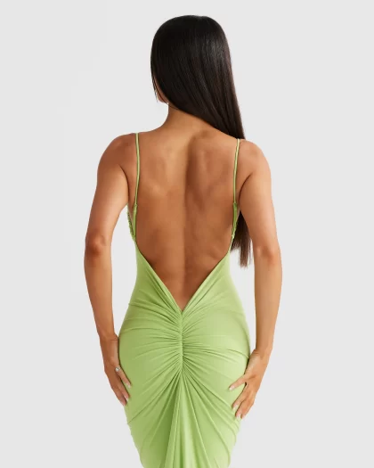 MELANI Celina Dress - Lime - Image 4