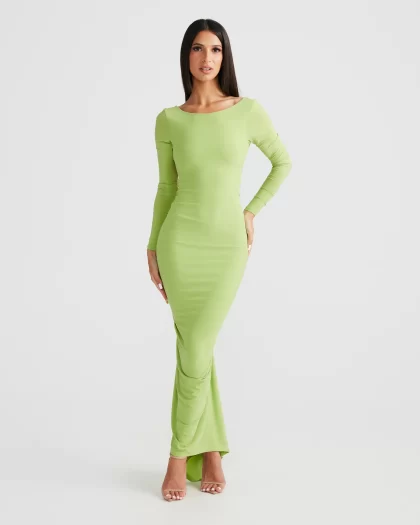 MELANI Camila Dress - Lime - Image 2