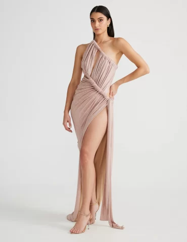 MELANI Aphrodite Gown - Rose Gold Metallic