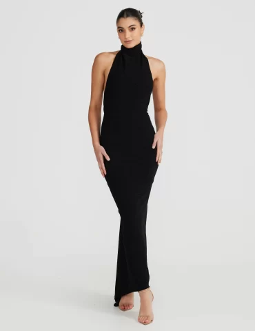 MELANI Aurora Gown - Black Foil