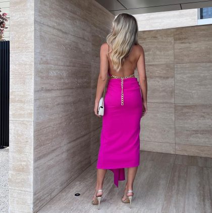 ELIYA Aphrodite Dress - Fuchsia (HIRE) - Image 3