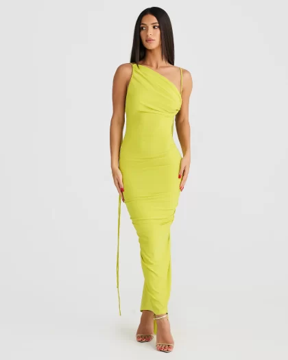 MELANI Olivia Multi Way Dress - Chartreuse - Image 2