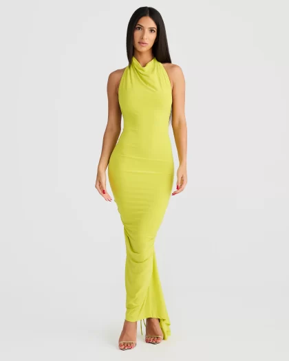 MELANI Olivia Multi Way Dress - Chartreuse - Image 5